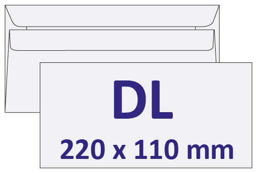 Samolepící obálka DL - rozměry 220 x 110 mm