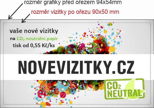 ukázka správně připravených dat s přesahem pozadí při tisku vizitek na spad ukázka správně připravených dat s přesahem pozadí při tisku vizitek na spad